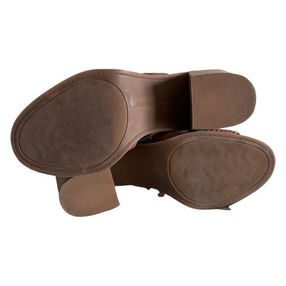 Lucky Brand Woven-Leather Open-Toe Block-Heel Sandal - Picture 12 of 14